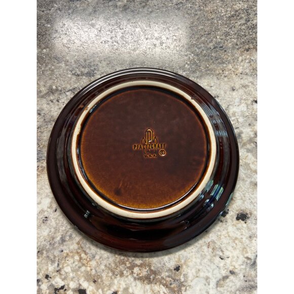Pfaltzgraff Village Glazed Stoneware Sandwich Plate Brown Drip Rustic Boho - Picture 4 of 5